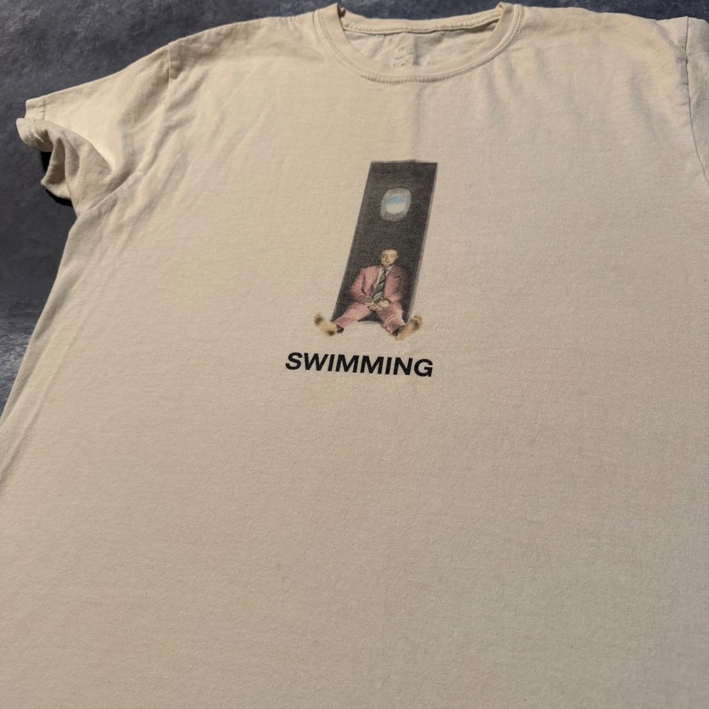 Mac Miller Swimming Album Graphic T-Shirt Mens Medium Tan Beige Double Sided - Picture 7 of 9